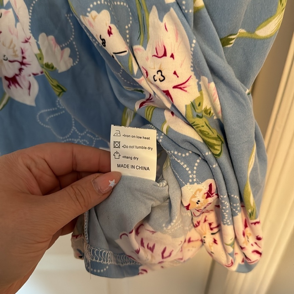 NWT Blue Floral Long Sleeve Dress - Picture 6 of 8